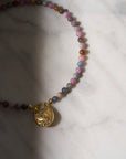 Sapphire Beads, Yellow Gold