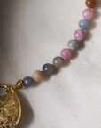 Sapphire Beads, Yellow Gold