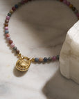 Sapphire Beads, Yellow Gold