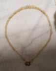 Opal Bead Necklace - 45CM, Yellow Gold