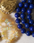 Opal Bead Necklace - 45CM, Yellow Gold