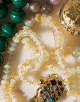 Opal Bead Necklace - 45CM, Yellow Gold
