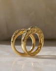 Hag Stone Plump Ring Ocean, Yellow Gold