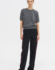 Pearl Cashmere Short Sleeved Crewneck, Gris