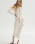 Boucle Skirt, White