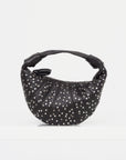 Studs Dots Mini Fortune Croissant Bag, Dark Chocolate