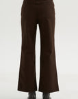 Flared Five-Pocket Pants, Ristretto