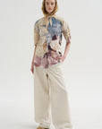 Short Sleeve Shirt With Foulard, Multicolor