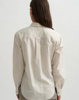 Pointed Collar Shirt, Light Cream