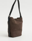Small Belted Tote, Dark Chocolate
