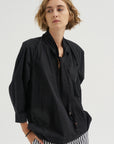 Blouse With Scarf, Black