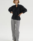 Blouse With Scarf, Black