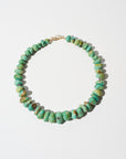 Graduated Turquoise Nugget, Yellow Gold