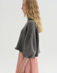 Cashmere Merino Sweater, Charcoal