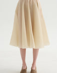 Satin Organza Skirt, Sand
