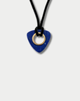 Lapis Trio Necklace, Black Suede