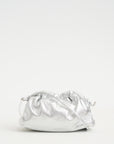 Mini Cloud Clutch, Tumbled Silver