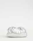 Mini Cloud Clutch, Tumbled Silver