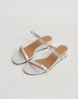 Zeppa Sandal, Crinkled Silver