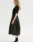 Drop-Waist Dress, Black Khaki