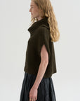 Oversized Turtleneck Sweater, Olive- Brown