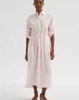 Drawstring Shirt Dress, Blush Pink