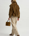 Single Pleat Front Trouser, Oatmeal