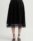 Gathered Skirt, Black