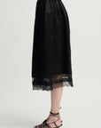 Gathered Skirt, Black