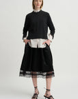 Gathered Skirt, Black