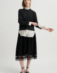 Gathered Skirt, Black