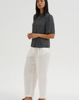 Bell Sleeve Blouse, Black Stripe