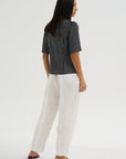 Bell Sleeve Blouse, Black Stripe