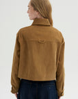 Cropped A-line Jacket, Caramel