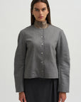 Crescent Crop Jacket, Charcoal Grey