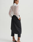 Wrap Skirt Trouser, Charcoal