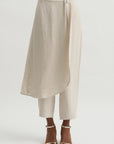 Wrap Skirt Trouser, Champagne