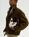 Trapeze Handbag, Brown