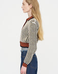 Tweed-Effect Cardigan, Lily White