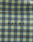 Checked Poplin Blouse with High Neck, Acid