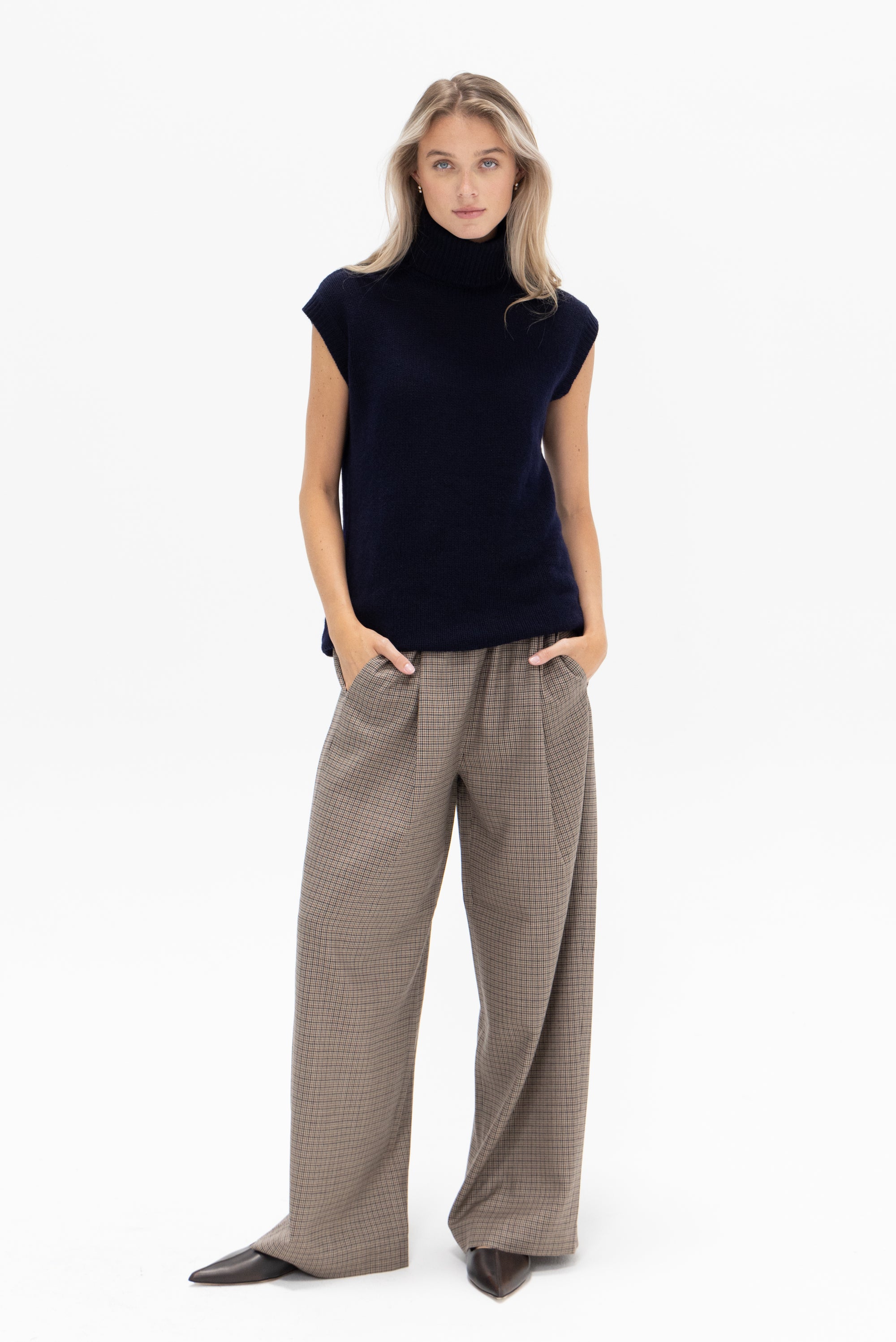 TIBI - Thomas Menswear Check, Tan Multi