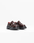 PLAN C - Loafer with Buckles, Oxblood