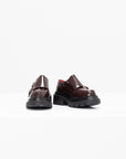 PLAN C - Loafer with Buckles, Oxblood