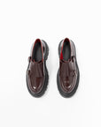 PLAN C - Loafer with Buckles, Oxblood