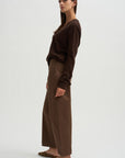 Cashmere Blend V-Neck Knit, Brown