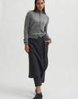 Mock Neck Cardigan, Gray