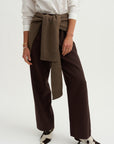 Wool Blend Knit Shawl, Light Brown