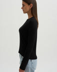 Wool Tencel Crewneck Top