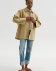 Linen Blend Work Jacket, Beige