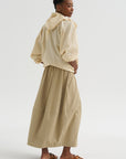 Balloon Midi Skirt, Beige
